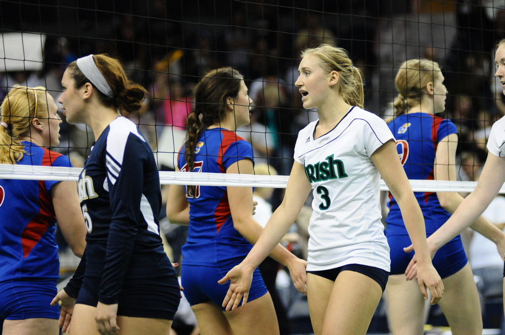 Notre Dame Volleyball vs. Kansas Notre Dame, Ind. (Purcell Pavilion) W, 3-1