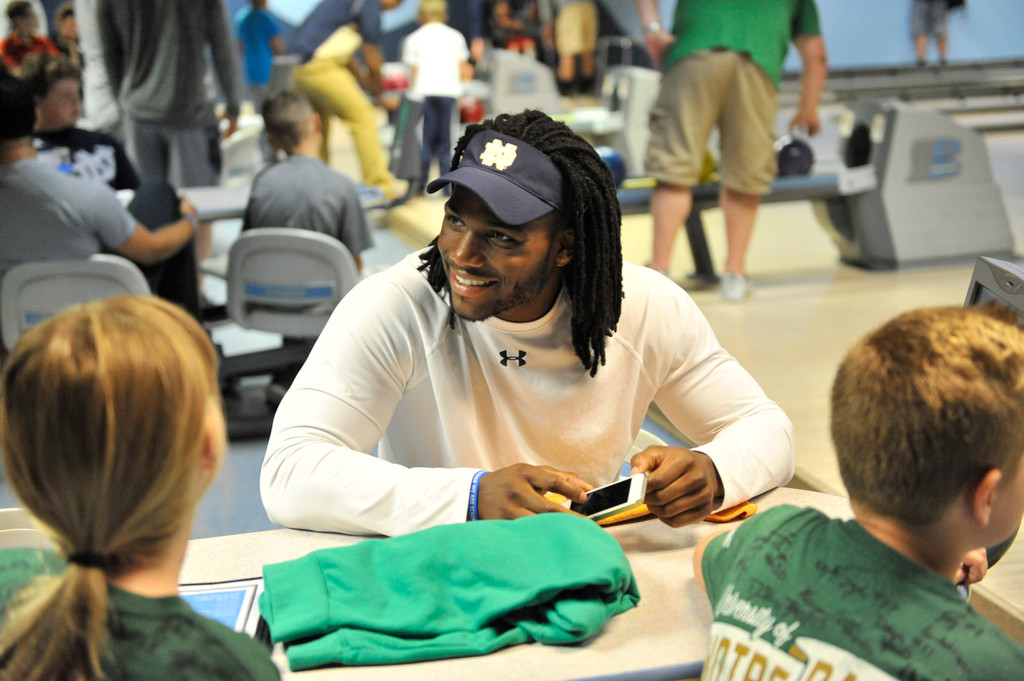 2015 Notre Dame Football, Uplifting Athletes Bowling Event