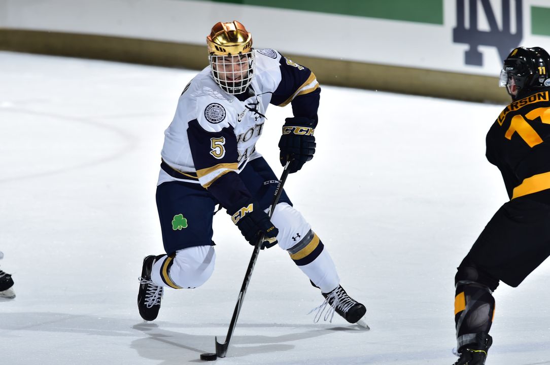 Robbie Russo is the only defenseman in the nation to score a hat trick so far this season.