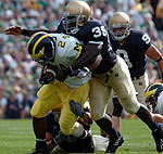 Notre Dame And Michigan Revisit Rivalry This Weekend Brandon Hoyte hopes to lead the Irish to a victory at Michigan Stadium for the first time since 1993, as Notre Dame will face Michigan this Saturday, Sept. 10, at 12 noon.