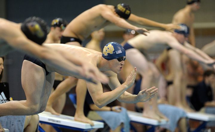 Notre Dame's record went to 2-2 following a loss to Purdue Saturday at the Rolfs Aquatic Center.