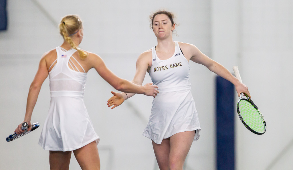 Bess Waldram during the ACC match between University of Notre Dame vs. University of Louisville at Eck Center on March 8, 2019 in South Bend, Indiana.