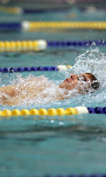 #21 Notre Dame Tied After First Day Of Dual Meet At Louisville Doug Bauman was victorious in both the 200 individual medley relay and the 100 backstroke on Thursday evening.