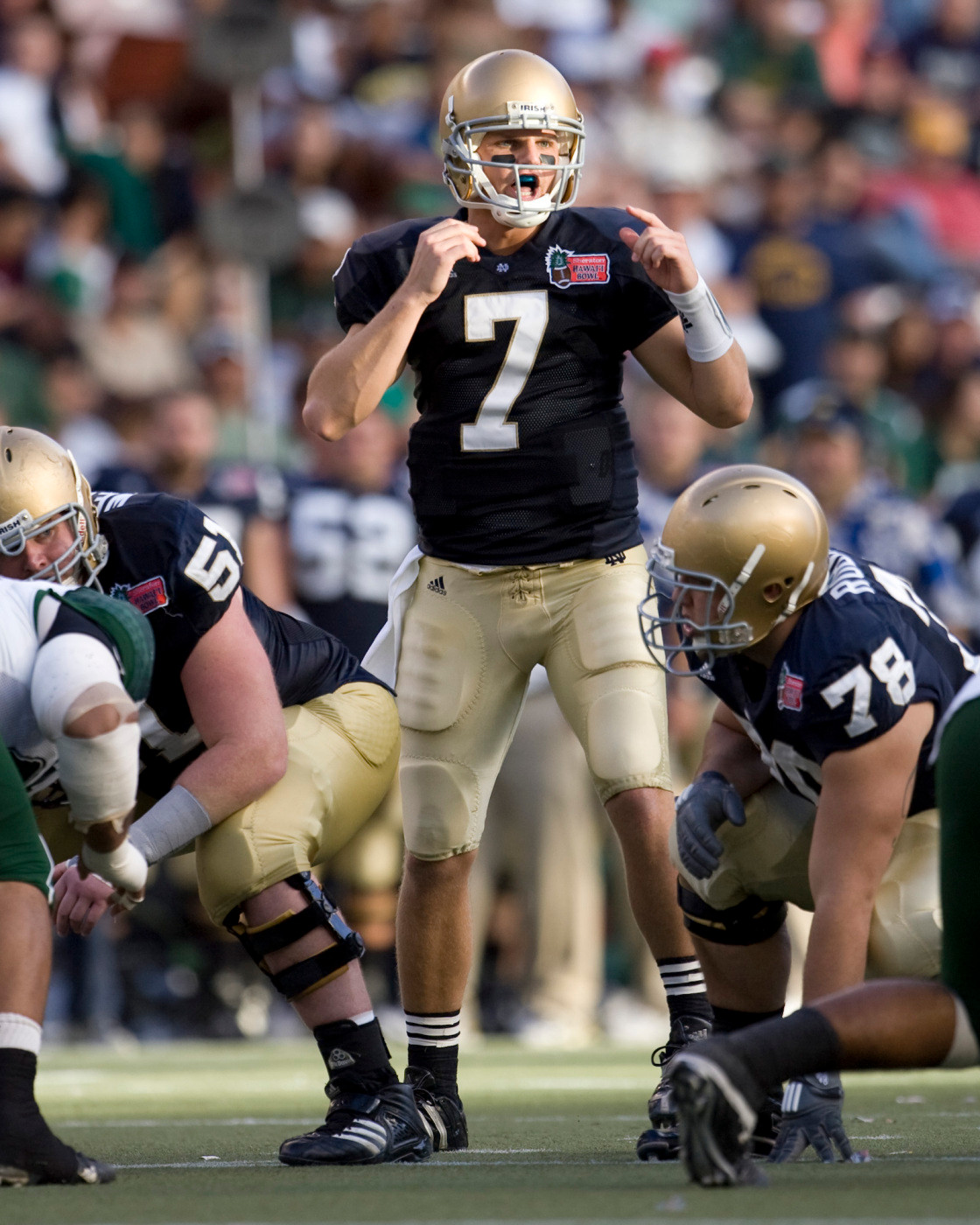 Greatest Plays of the Weis Era – #7 – Clausen and Tate Beat the Clock Hawaii Bowl Football