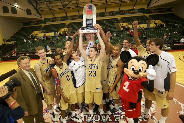 Former Irish guard Ben Hansbrough and the Irish hoisted the championship trophy in 2010.