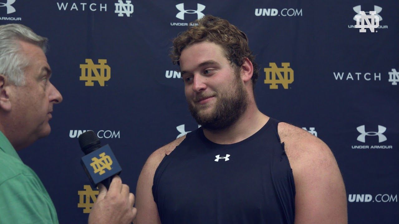 @NDFootball | Trevor Ruhland Post Practice Interview Stanford Week (2018)
