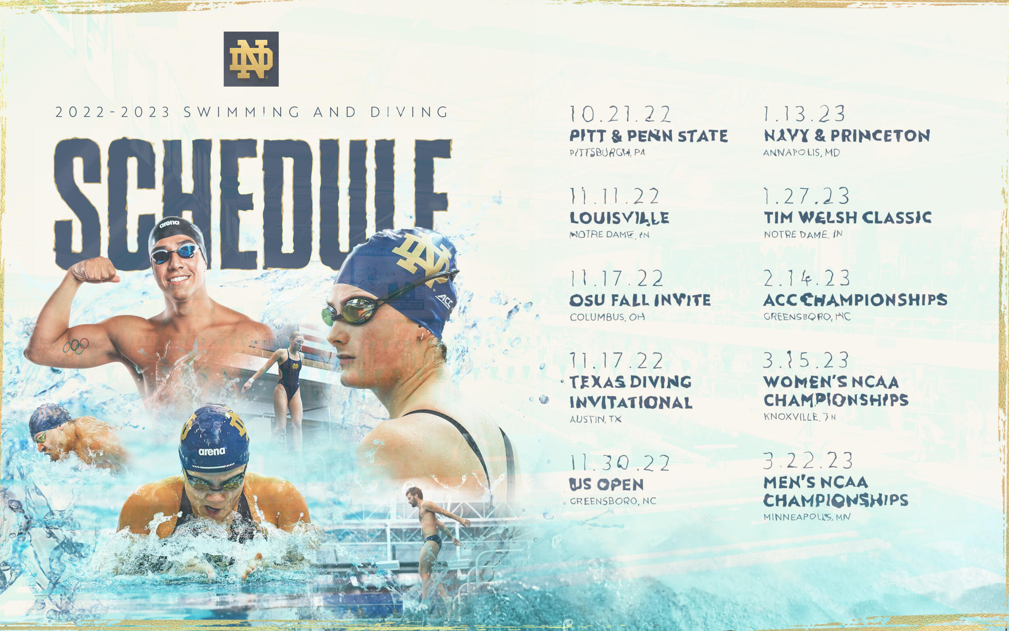 Irish finalize 2022-23 meet slate Irish finalize 2022-23 meet slate