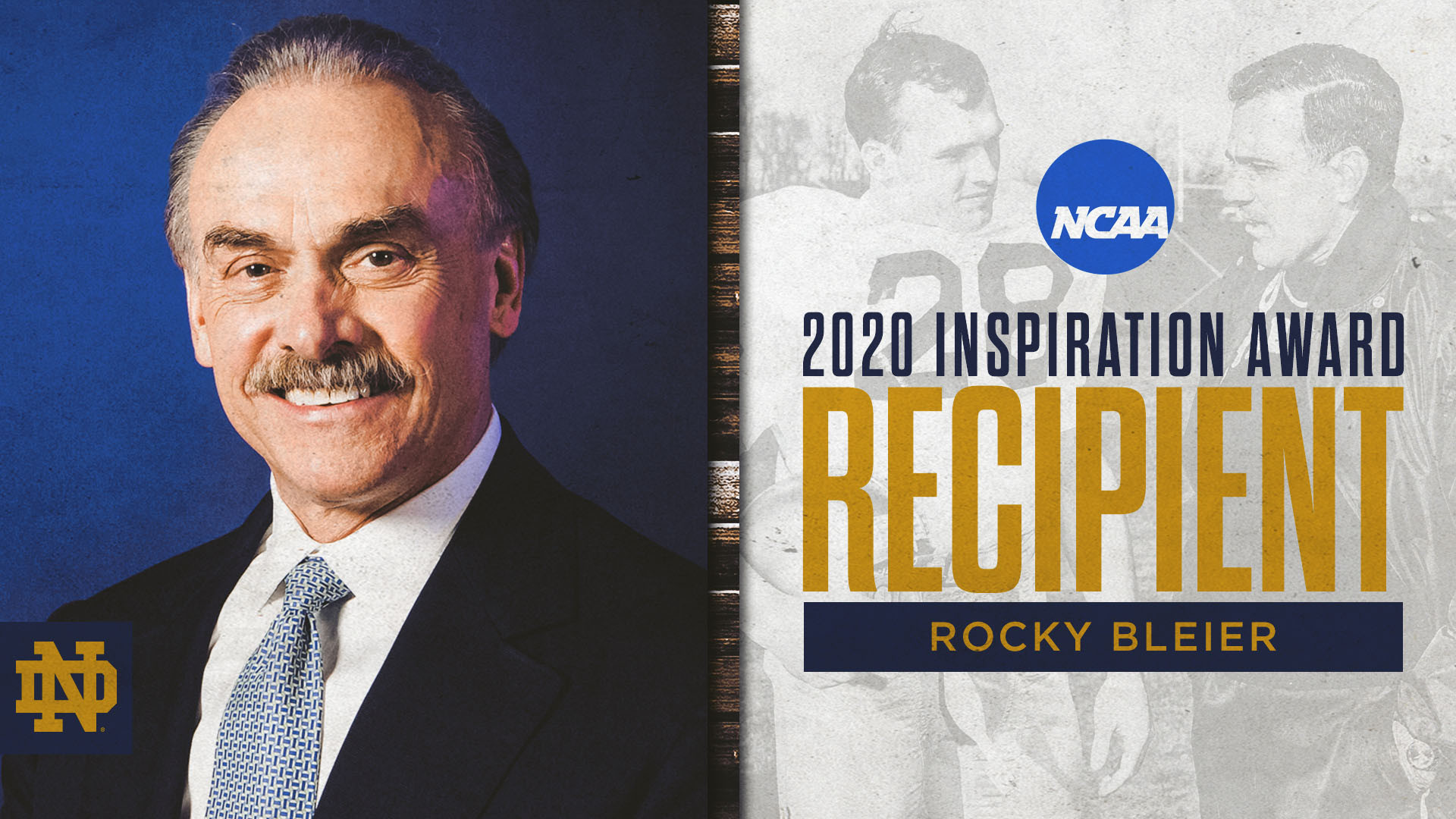 Rocky Bleier Receives NCAA Inspiration Award Rocky Bleier Receives NCAA Inspiration Award