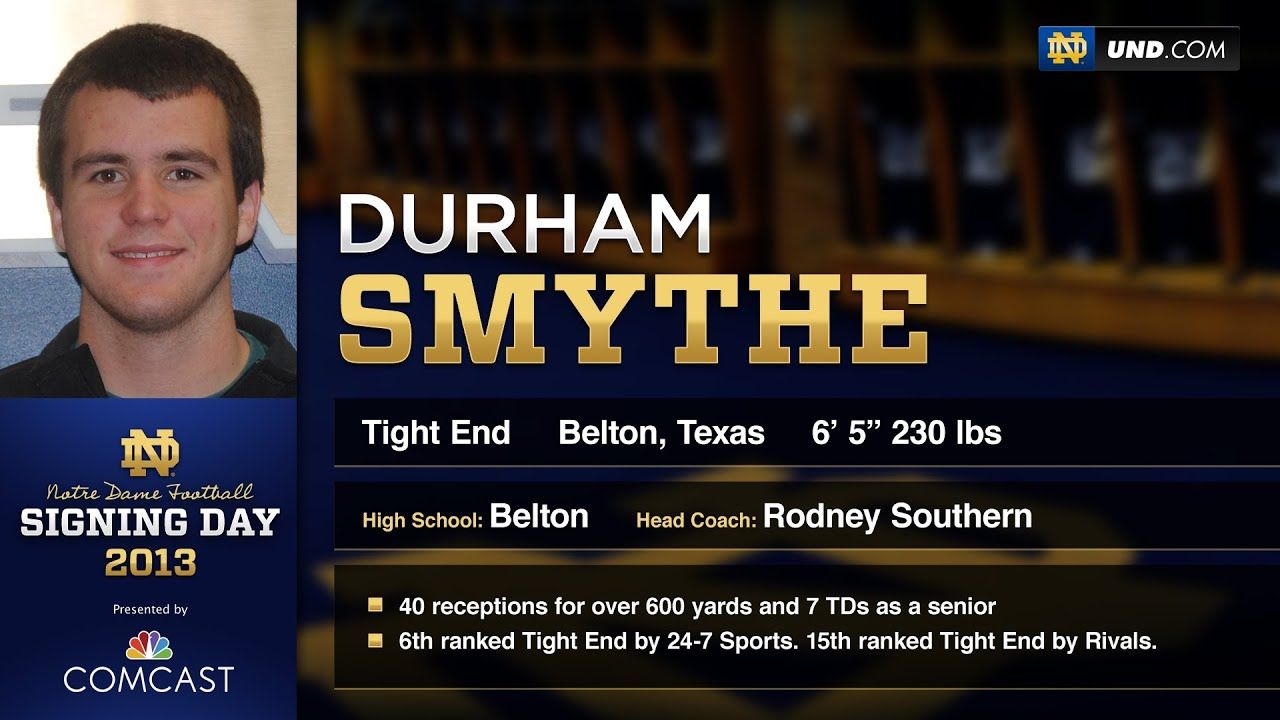 Durham Smythe - 2013 Notre Dame Football Signee