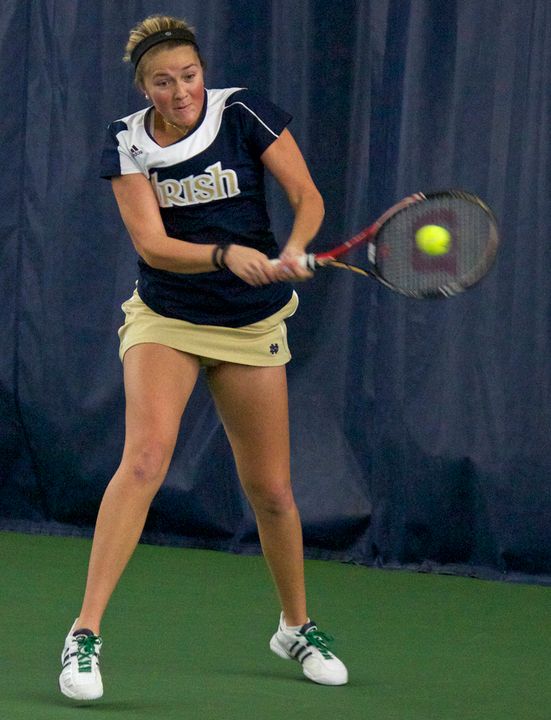 Sophomore Katherine White won three matches in her Notre Dame debut last season at the Hoosier Classic
