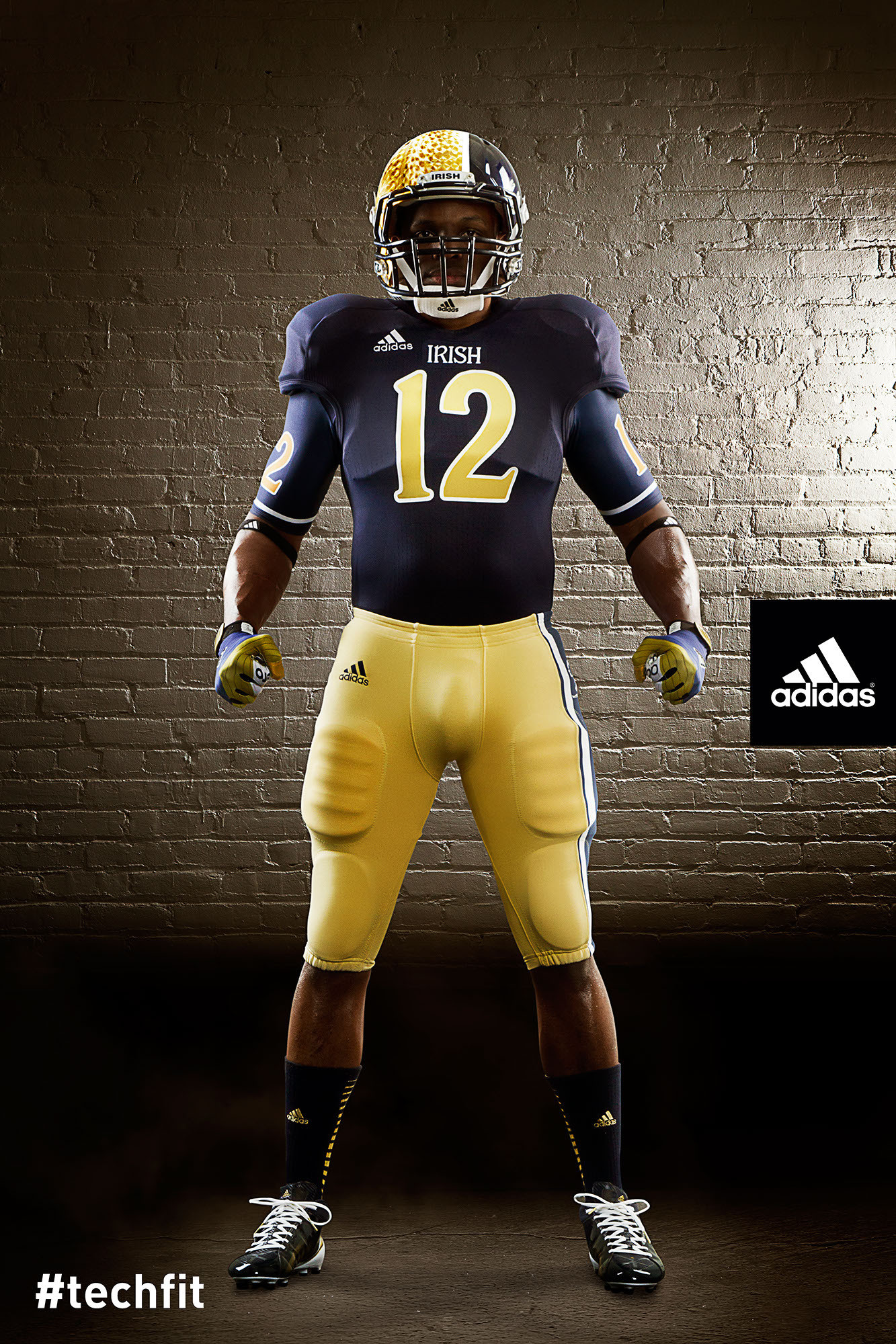 adidas and Notre Dame Unveil New TECHfit Uniforms for Shamrock Series The 2012 Shamrock Series TECHfit uniform, designed by adidas