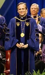 The Rev. John I. Jenkins celebrated his inauguration as the 17th president of the University of Notre Dame on Sept. 23, 2005.