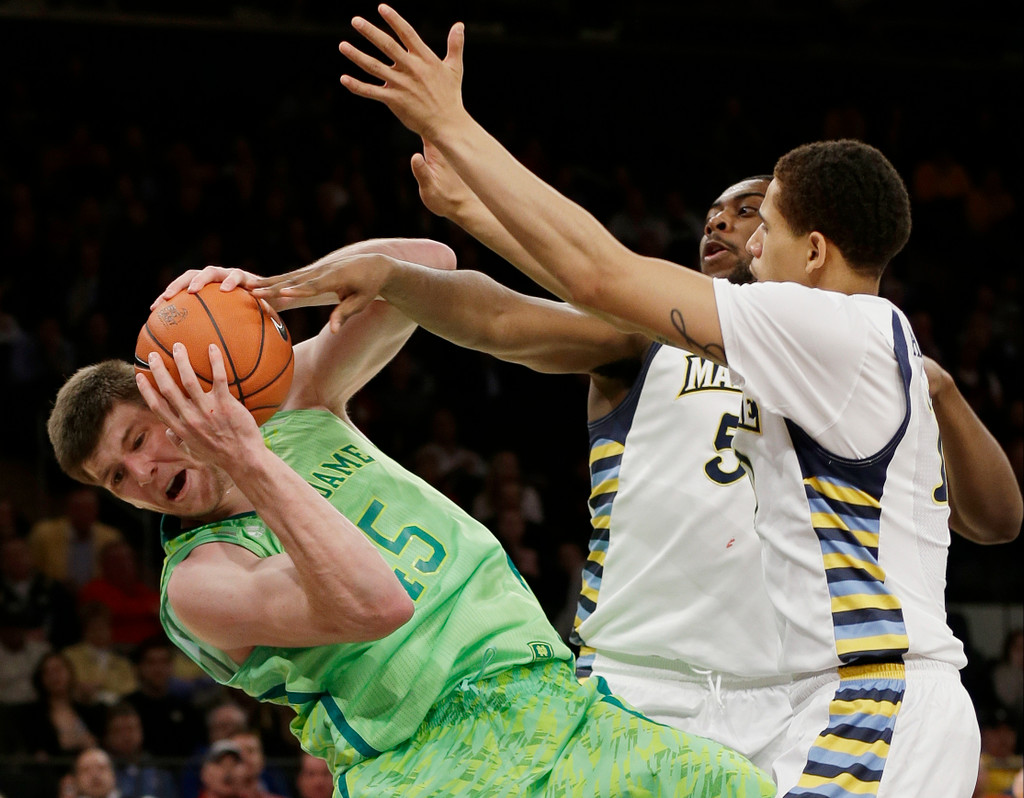 Notre Dame Beats Marquette, 73-65, to Reach BIG EAST Semis (AP)