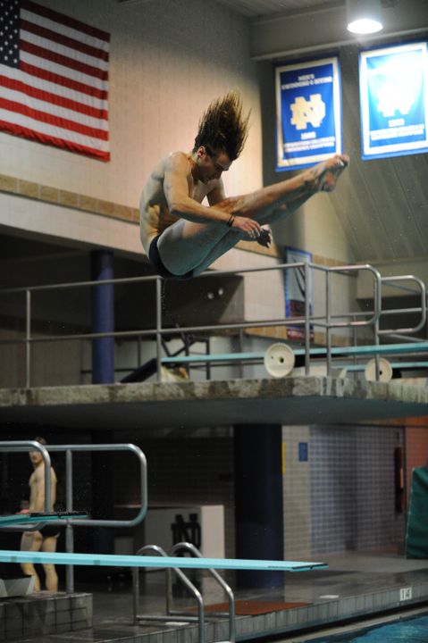 Junior Michael Kreft scored 334.55 points to finish 13th in the 1-meter dive on Friday at the ACC Championships