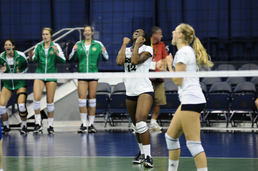 Notre Dame Volleyball vs. Kansas Notre Dame, Ind. (Purcell Pavilion) W, 3-1