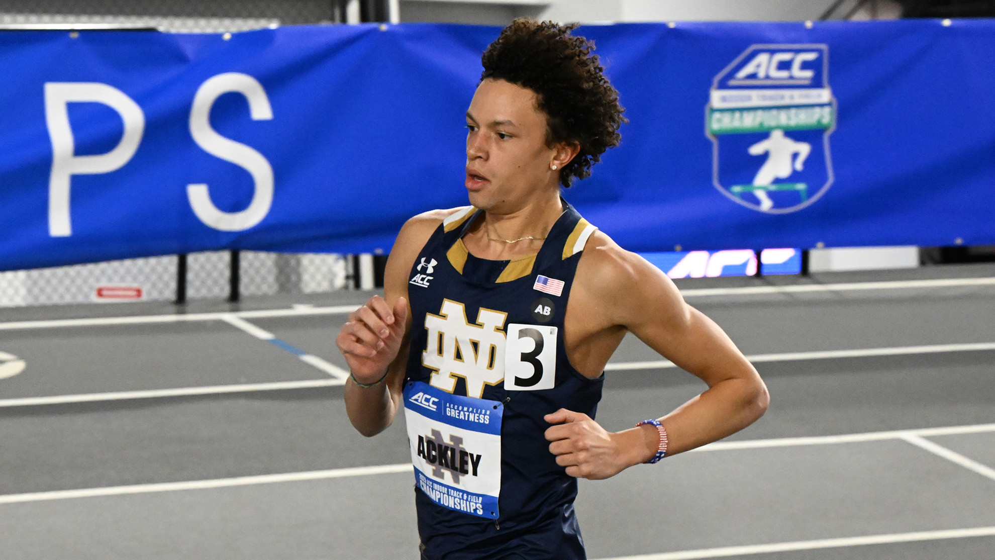 Irish Shine on Day Two of ACC Championships Daelen Ackley competes in the one mile race.