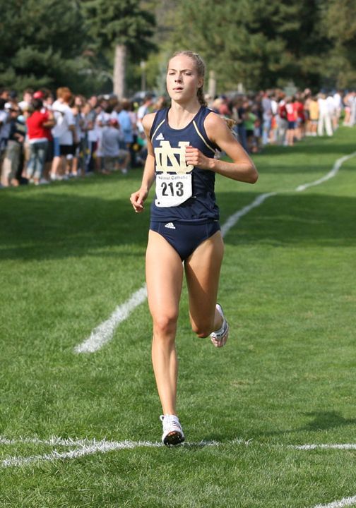 Junior All-American Sunni Olding became the second repeat winner in National Catholic Championship history, winning the 2006 crown on Friday in a 5K time of 17:51 on the Notre Dame Golf Course.