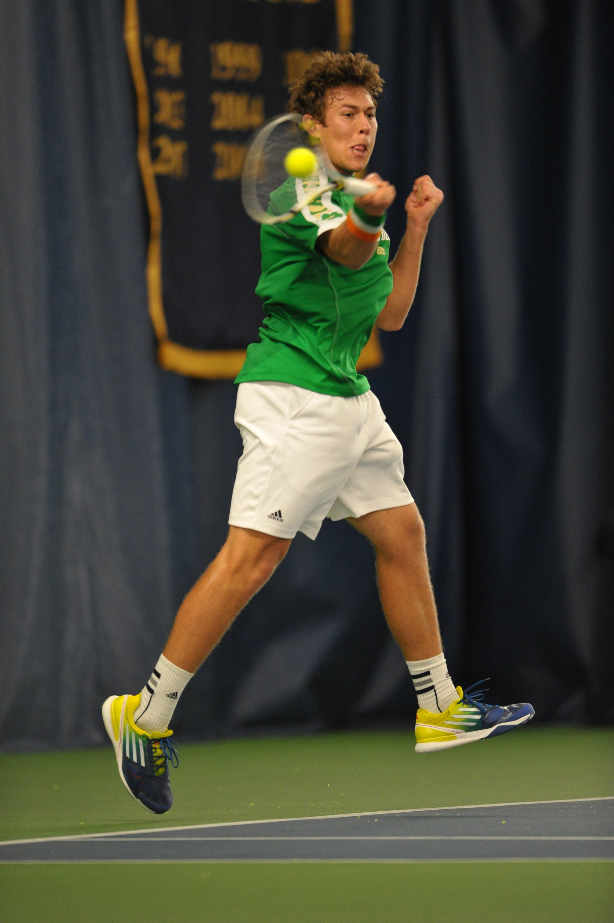 Irish Fall In Thriller To Huskies In NCAA First Round Senior Blas Moros picked up a huge win over Max Manthou in three sets Friday morning.