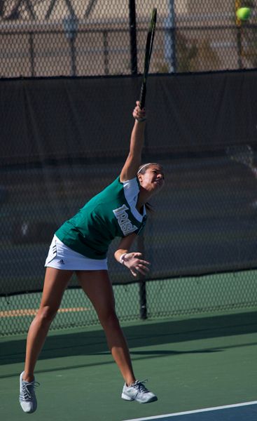 Britney Sanders (pictured) and the majority of the Irish roster host the Eck Classic this weekend, while seniors Kristy Frilling and Shannon Mathews head off to the ITA National Individual Indoor Championship.