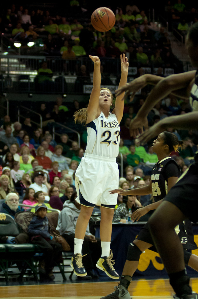 Notre Dame Women's Basketball powers over Purdue on 12-29-12