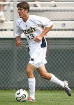 Junior Cory Rellas notched two assists in the Irish victory on Thursday night.