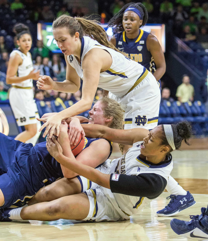No. 3 Notre Dame 74, Toledo 39