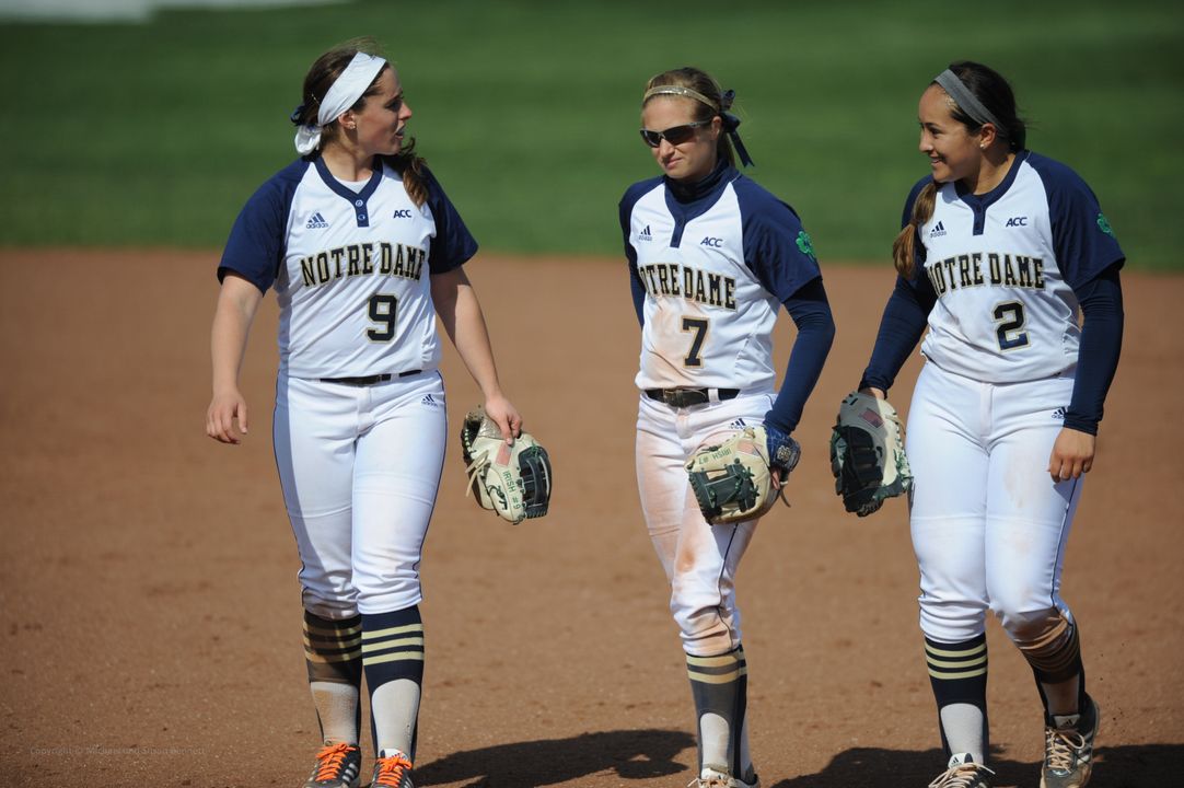 Katey Haus and Jenna Simon were two of Notre Dame softball's three all-ACC Academic Softball Team honorees that were announced on Friday