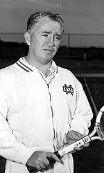 Legendary Irish Men’s Tennis Coach Tom Fallon Dies At Age 93 Legendary former Notre Dame men's tennis coach Tom Fallon, who led the Irish to the 1959 NCAA title and more than 500 victories in his storied 31-year career, died Tuesday of natural causes at his South Bend home. He was 93.