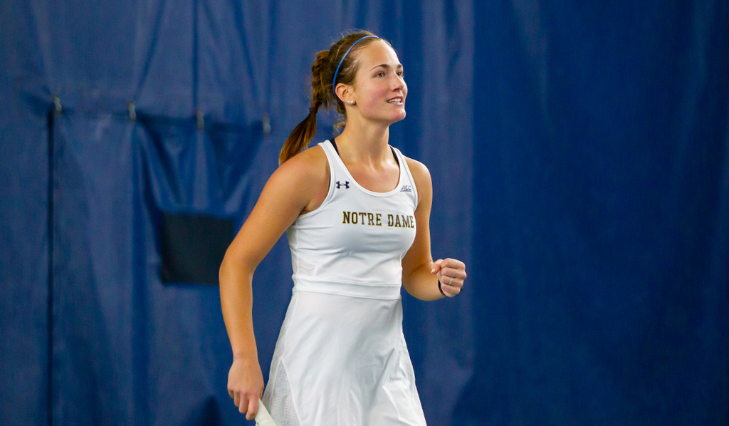 Ally Bojczuk during the ACC match between University of Notre Dame vs. University of Louisville at Eck Center on March 8, 2019 in South Bend, Indiana.