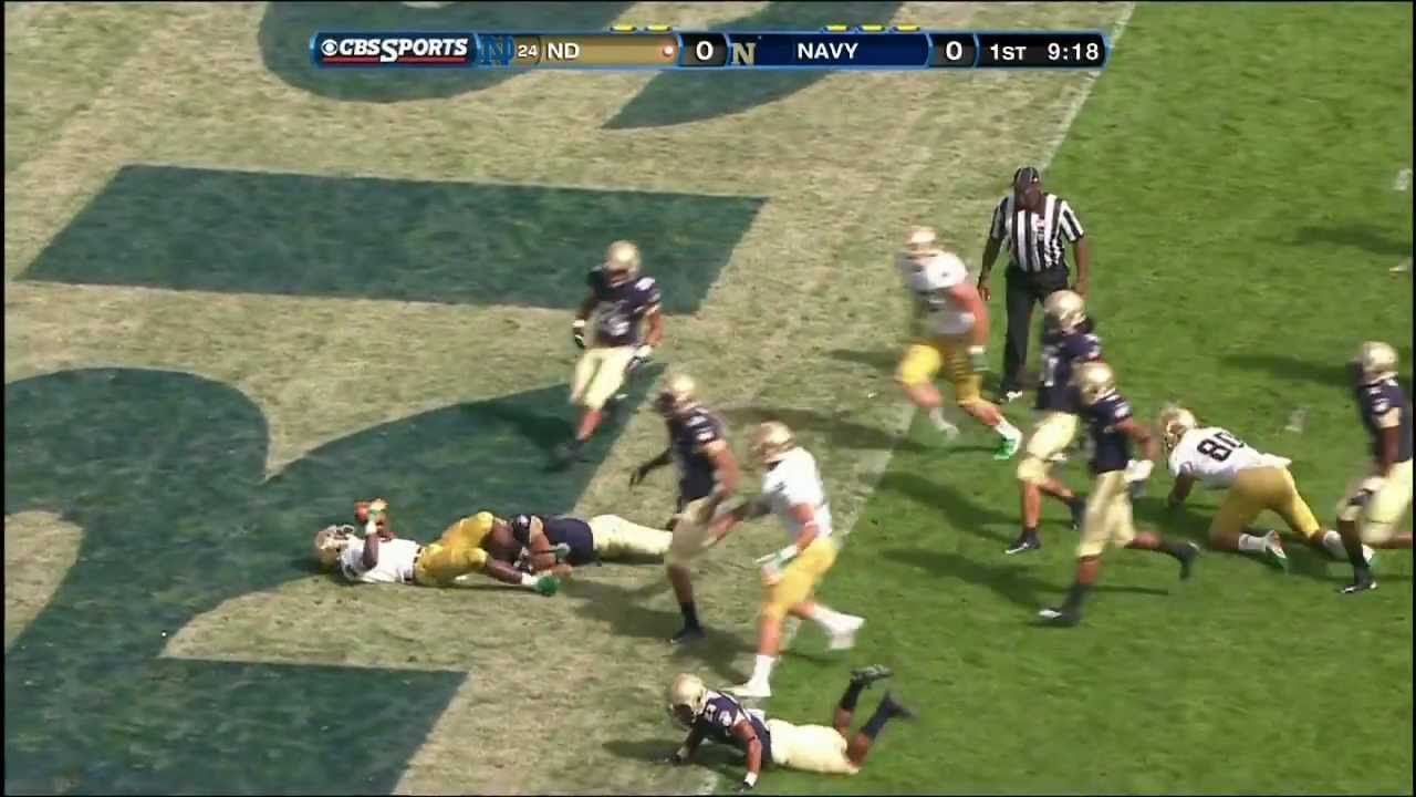 Notre Dame Football vs. Navy Highlights - Sept. 1, 2012