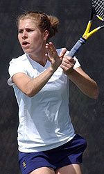 Junior Kristina Stastny became the first Notre Dame player ever to win three-set matches in helping Notre Dame to consecutive one-point victories.