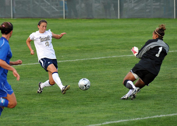 #5 Irish Score Early And Often In Season-Opening 7-0 Win Over Michigan Kerri Hanks, the only two-time national player of the year in the 122-year history of Notre Dame athletics, is one of five finalists for the 2009 ESPY Award for 'Best Female College Athlete,' it was announced Thursday. Fans may vote for Hanks either online at www.espys.tv or via mobile at www.espys.mobi through July 11.