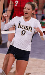 #19 Notre Dame Completes Dominating Weekend With Sweep of #6 Florida Senior MB Carolyn Cooper had 11 kills on .455 hitting to go with four blocks.