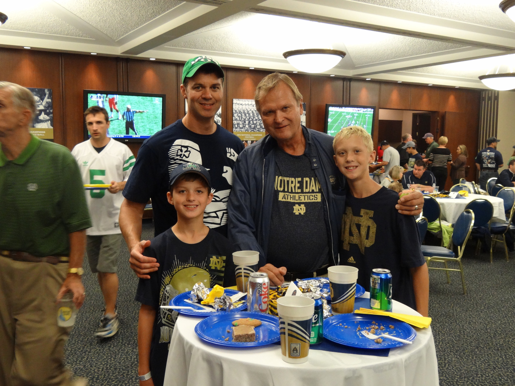 Monogram Club Musings: Purdue Edition A Monogram family enjoys Saturday's pre-game reception in the Monogram Room.