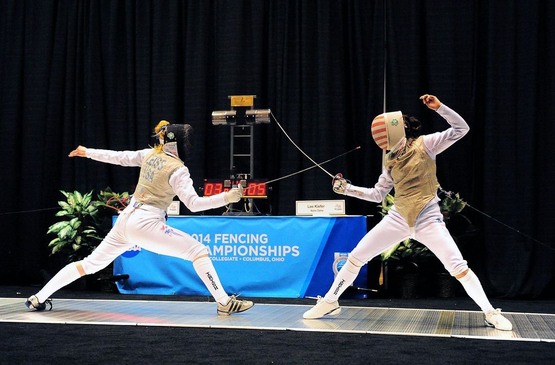 Lee Kiefer claimed her second women's foil title with a 13-10 win over her Notre Dame teammate, Madison Zeiss.