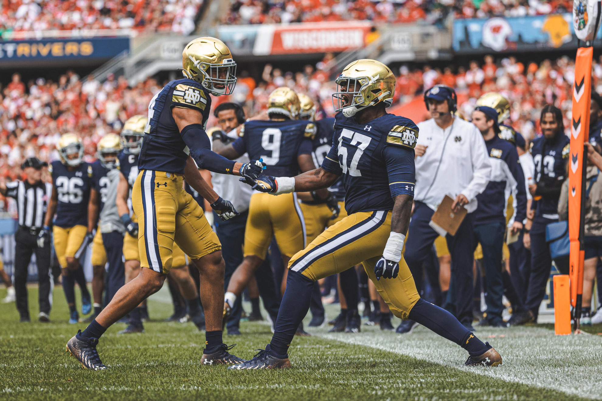 #12/#10 Irish Take Down No. 18/15 Wisconsin, 41-13 #12/#10 Irish Take Down No. 18/15 Wisconsin, 41-13