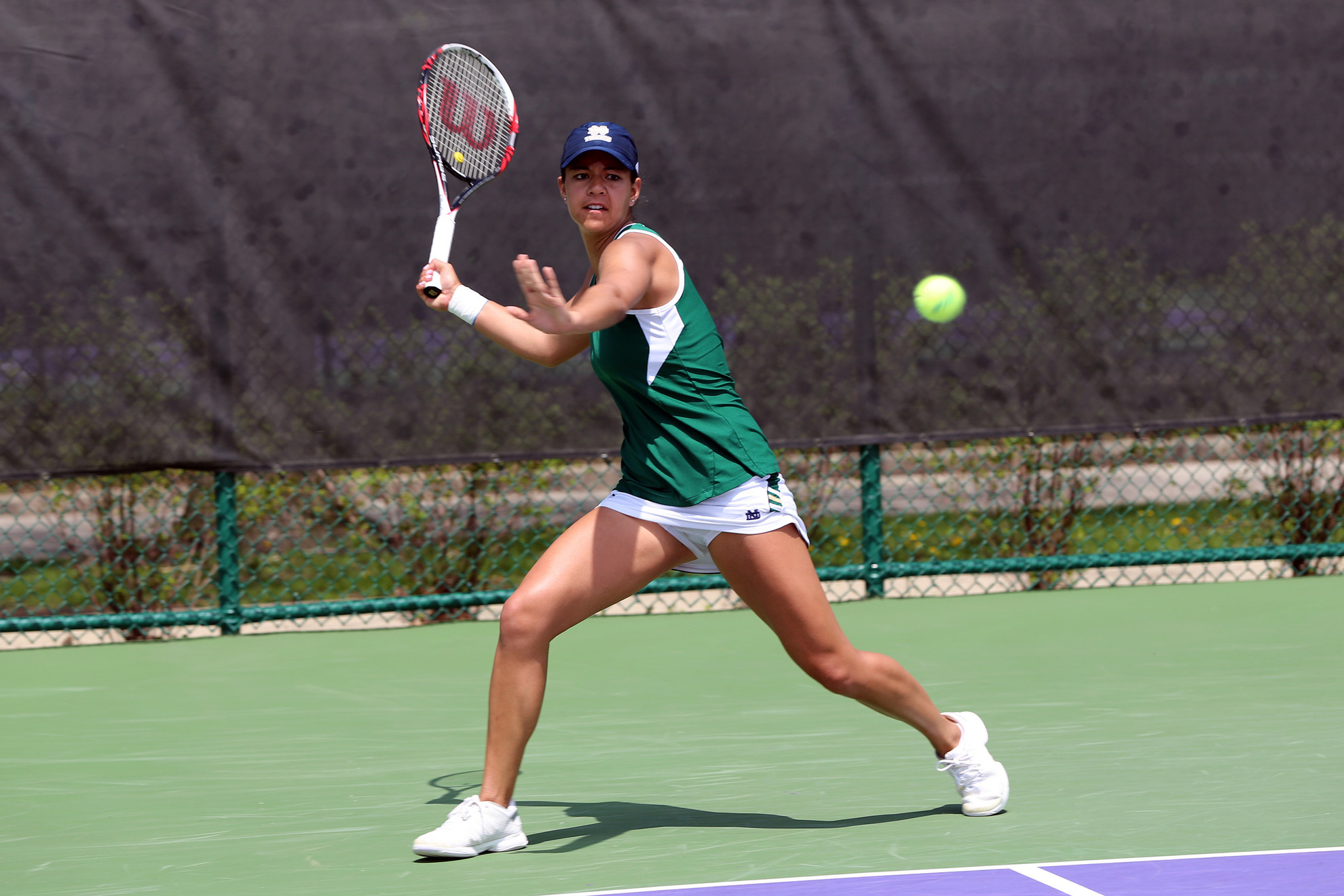 Notre Dame Sweeps DePaul In First Round Of NCAA Regional Senior Britney Sanders clinched the match for Notre Dame with a 6-3, 6-3 victory over Patricia Fargas at No. 1.