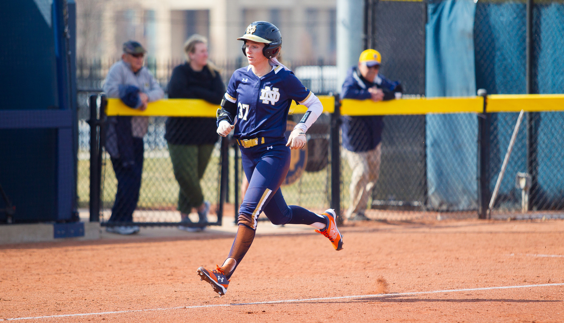 Notre Dame Takes Nine-Game Winning Streak To #3 Florida State during game action between University of Notre Dame vs Loyola University at Melissa Cook Stadium in South Bend, Indiana.
Photo Credit: Mike Miller/Fighting Irish Media Ali Wester (37)