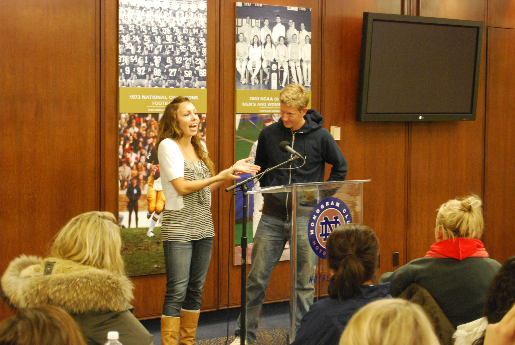 Monogram Club Hosts “Pelada” Film Discussion For Soccer Student-Athletes Gwendolyn Oxenham and Luke Boughen