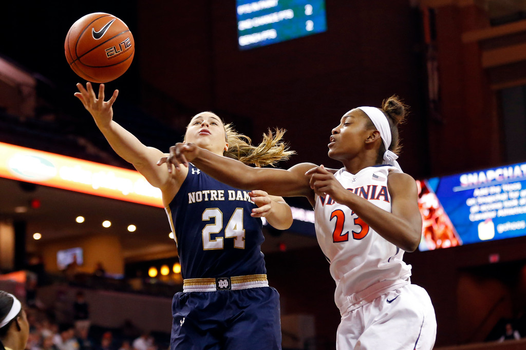 No. 3 Notre Dame 74, Virginia 46