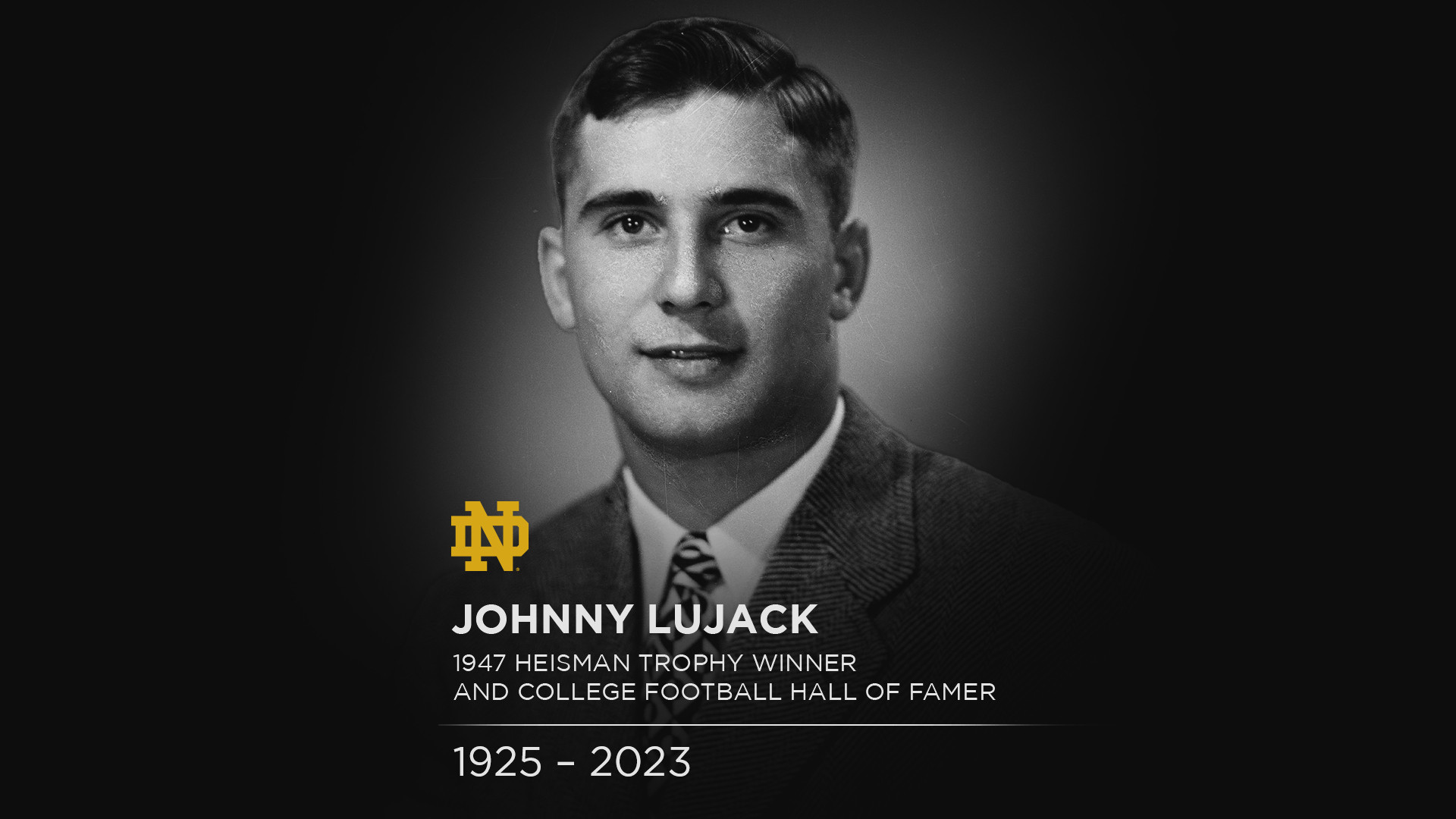 Irish Legend Johnny Lujack Passes Away Irish Legend Johnny Lujack Passes Away