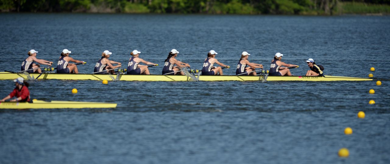 Notre Dame's second varsity eight earned its best finish in team history at the NCAA Championship, finishing ninth overall at the NCAA regatta on Sunday