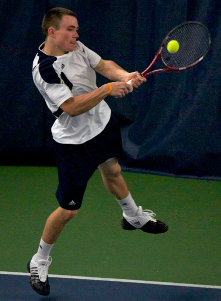 No. 21 Irish To Battle No. 14 Kentucky Freshman Greg Andrews clinched the match point at No. 4 singles.