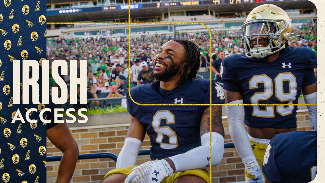 Irish Access “I should have been a wideout” Game 2 vs TSU – Notre Dame Fighting Irish