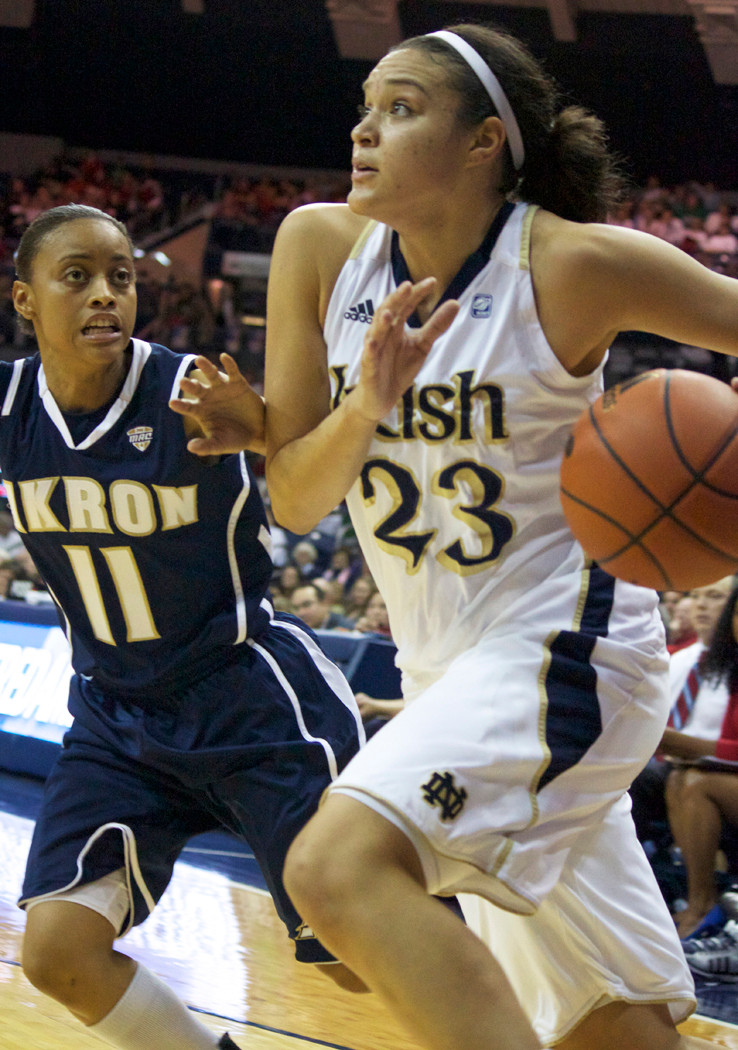 #2 Irish Host Indiana State Sunday In Preseason WNIT Quarterfinal Playing her first game in nearly 10 months, sophomore guard Kayla McBride showed little rust in Friday's win over Akron, tallying 15 points and career highs of seven rebounds and four steals.