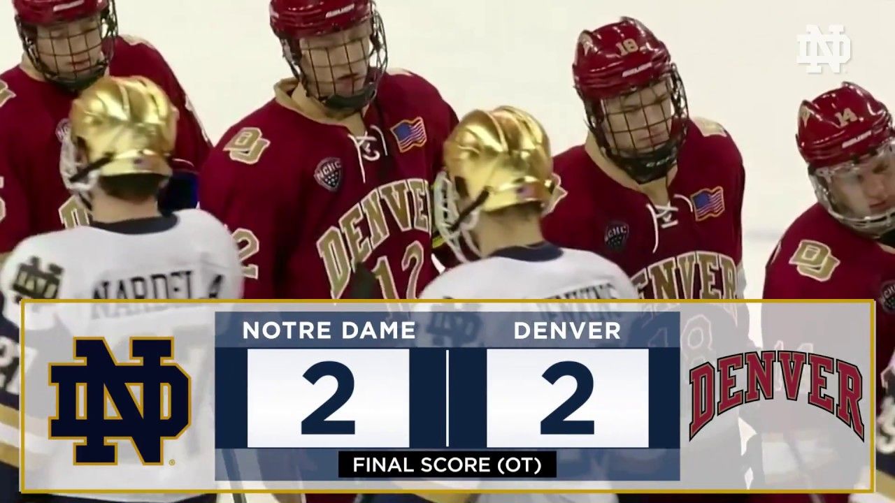 Notre Dame Hockey Highlights vs. Denver