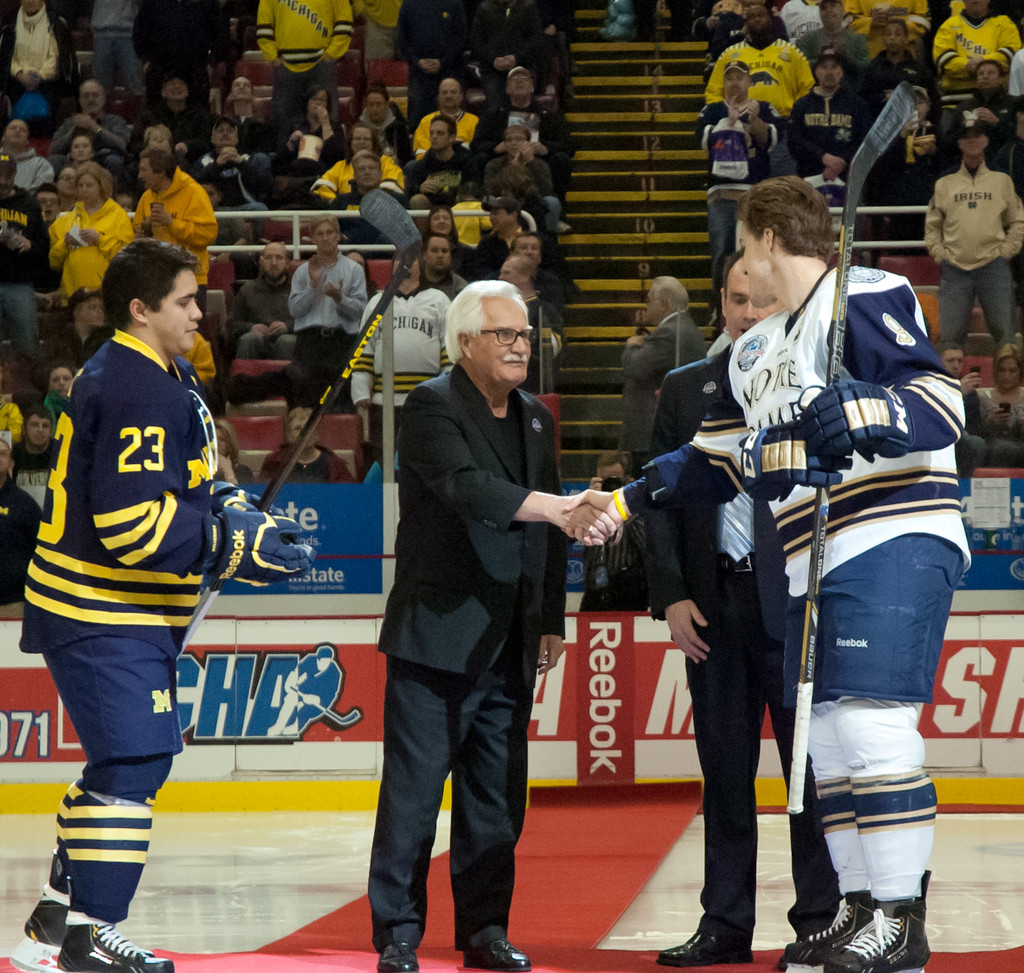 Notre Dame Men's Ice Hockey wins CCHA Championship over Michigan on 03-24-2013