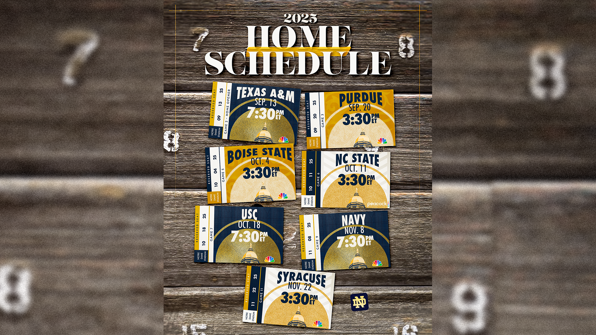 Notre Dame Announces Game Times for 2025 Home Slate, Including Three Primetime Matchups Notre Dame Announces Game Times for 2025 Home Slate, Including Three Primetime Matchups