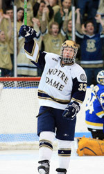 Top-Ranked Irish Roll To 7-1 Win Over Alaska In Game 1 Of CCHA Quarterfinals Senior left wing Garrett Regan was named CCHA offensive player of the week for the week ending Nov. 9. He collected three goals in the Irish wins at Boston College and Providence College.