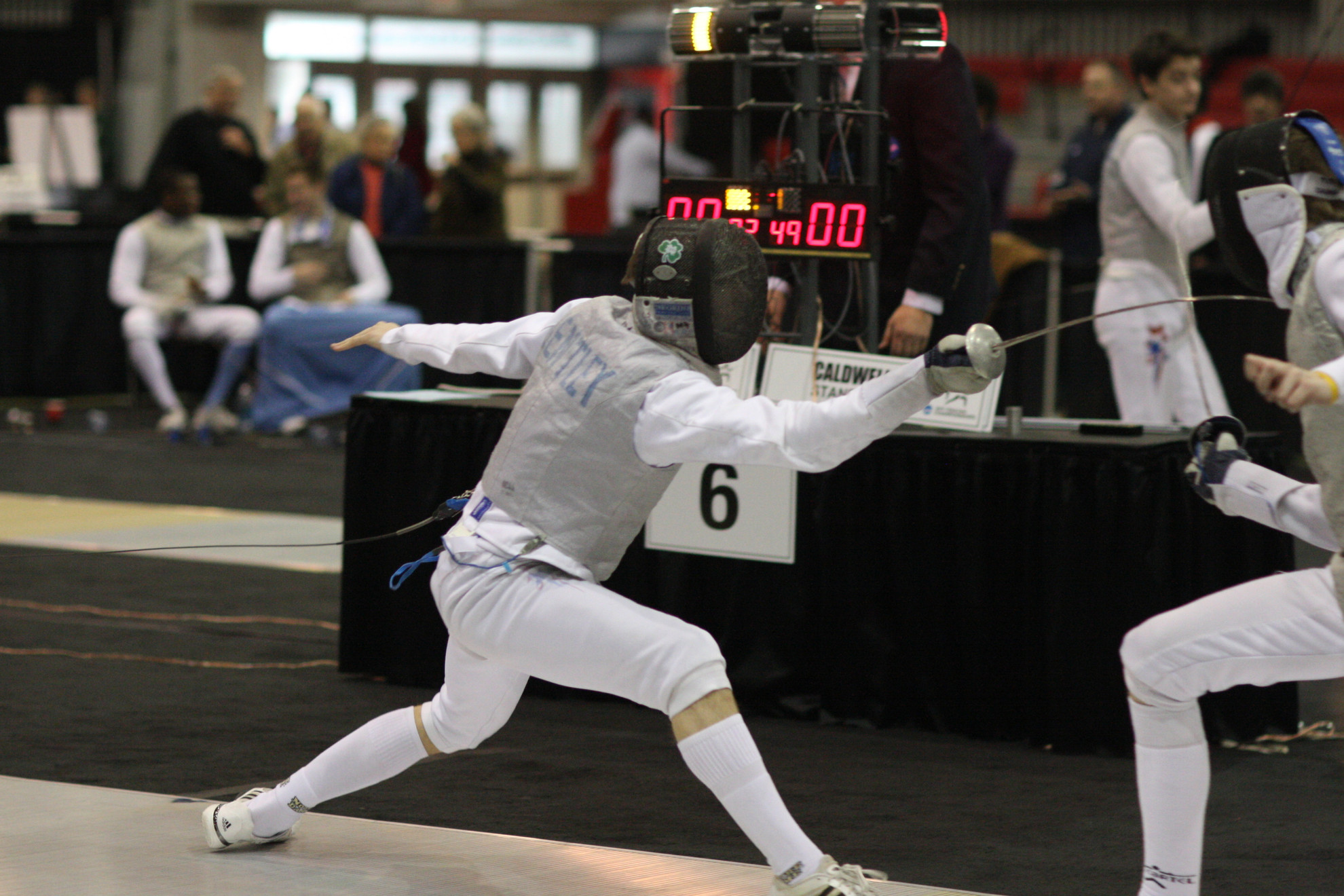 Three Men’s Fencers Place In Top Three On Final Day Of NCAA Midwest Regionals Reggie Bentley enjoyed the best day of any of the Irish Sunday, putting together a record of 7-2 on the day.